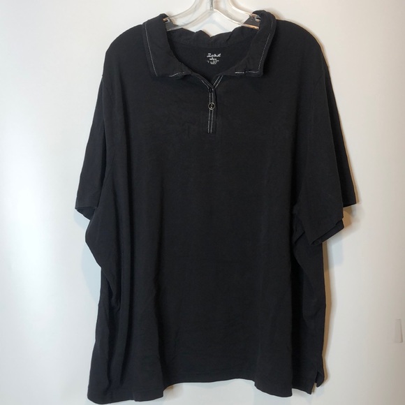 Liz & Me Black Polo Style Top 4X PLUS SIZE - Picture 1 of 11